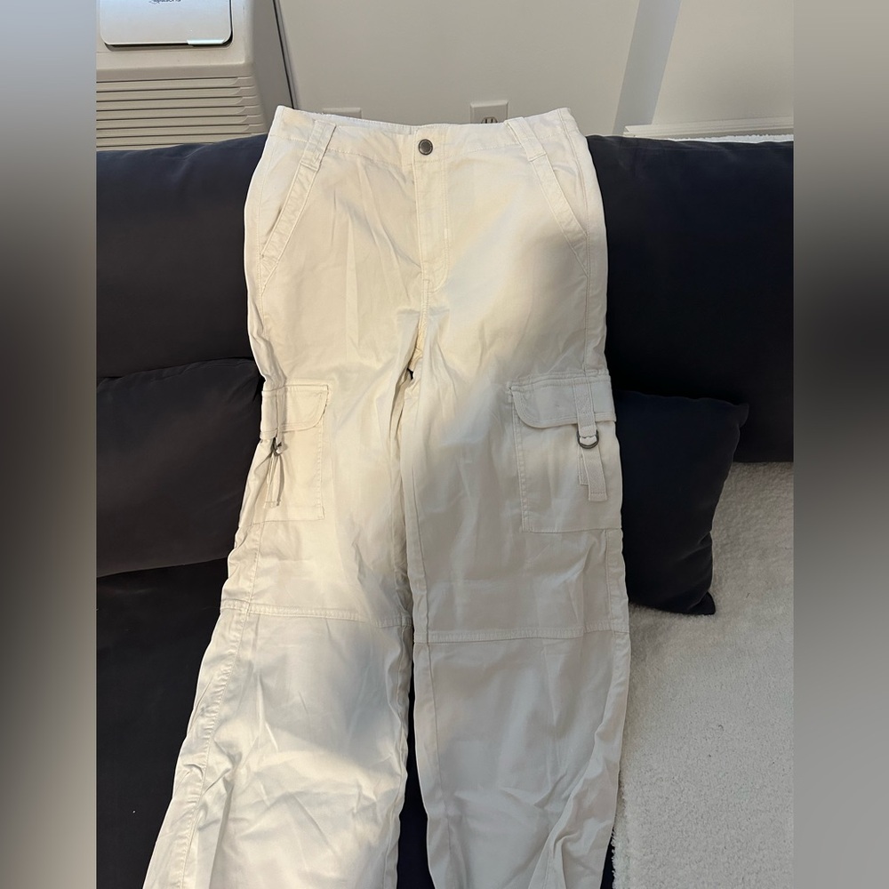 AMERICAN EAGLE DREAMY DRAPE SUPER HIGH RISE CARGO PANTS SIZE 25